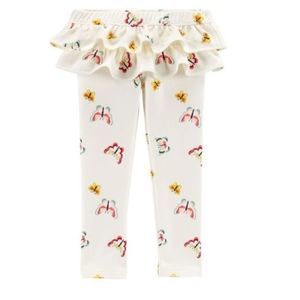 NWT Carter's Butterfly Ruffle French Terry Pants